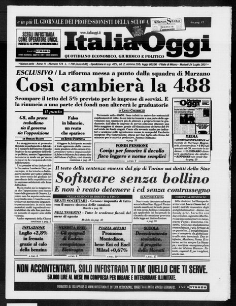 Italia oggi : quotidiano di economia finanza e politica